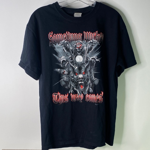 Vtg Y2K Biker Style Black Graphic Tee Men’s Size Medium- 2007 Dated - Picture 1 of 8